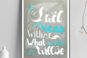 акварельный постер