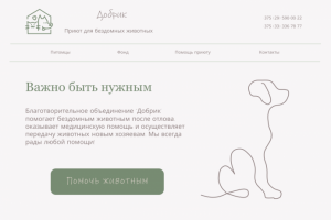 Страница для приюта