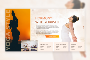 Первый блок для интернет магазина «ЙОГА СТУДИЯ»