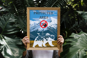 Баннер под печать «Охота запрещена»