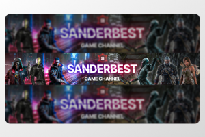 Шапка для ютуб канала "SanderBest"