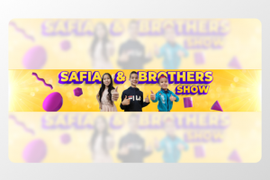 Шапка для ютуб канала "safia & brothers show"