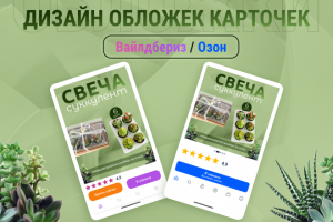 Дизайн обложки карточки для Вайлдбериз и Озон