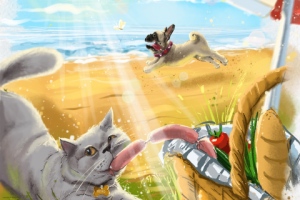 Серия иллюстраций про домашних животных