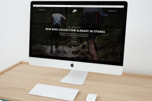 Landing page для фирмы занимающейся производством кроссовок.