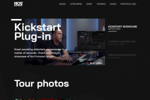 Website design for musician and dj Nicky Romero