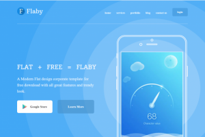 Адаптивная верстка главной страницы Flaby