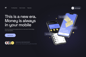 Finance app Landing