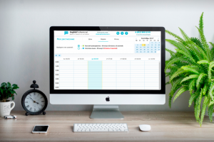 Интерактивный календарь для онлайн-школы английского языка