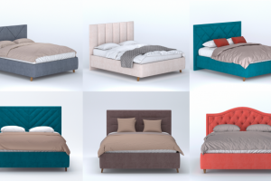 Кровати на белом фоне