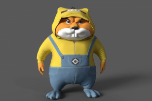 Разработка одежды миньона для 3D модели хомяка