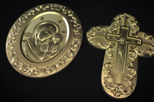 Панагея, Казанская Божья Матерь. Крест