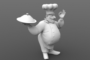 3д модель повар