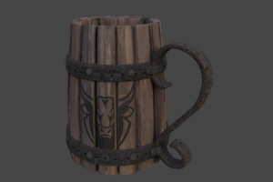 3д модель средневековой кружки