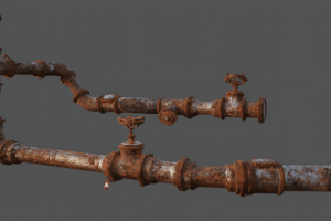 3д набор моделей ржавых труб