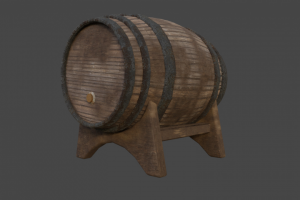 3д модель бочки