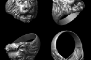 Кольцо "Лев", 3d модель