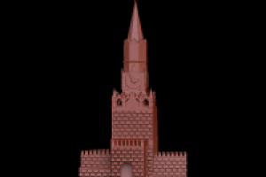 Спасская башня Московского кремля, 3d модель