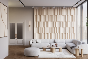 3d визуализация гостиной