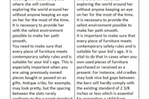 Рерайтинг текста о детских кроватках на английском языке