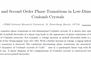 Перевод статьи о фазовых переходах низкоразмерных кулонов