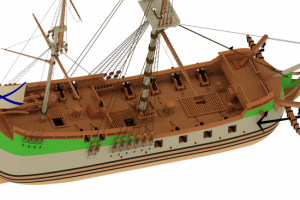 Модель корабля XVIII в.