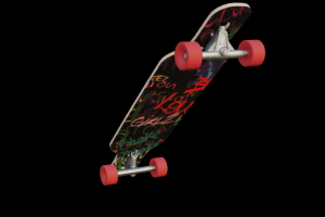 Longboard Low-poly 3D model