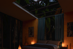 Спальня в Африке. Вечерний рендер