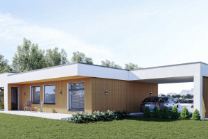 Проект одноэтажного коттеджа на юге