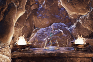 Floating stones in the cave