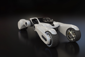 Model of futuristic concept car