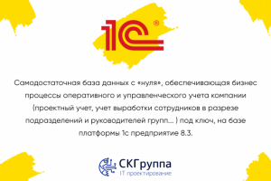 Самодостаточная база данных с «нуля», обеспечивающая бизнес проц