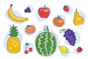 Серия иллюстраций на тему еды