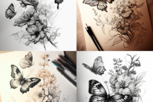 Эскизы бабочек