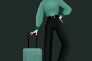 Девушка с чемоданом