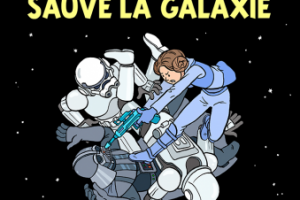 Иллюстрация в стиле комиксов про Тинтина на сюжет Звездных войн