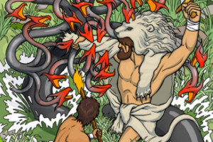 Геракл побеждает Лернейскую гидру