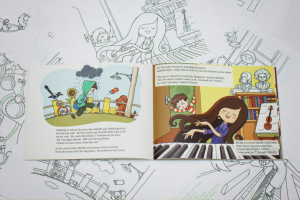 Разворот книги "Я могу играть на пианино"