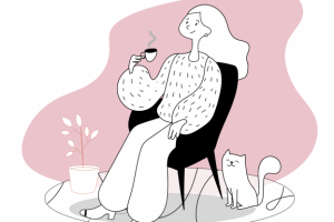 Девушка с кофе