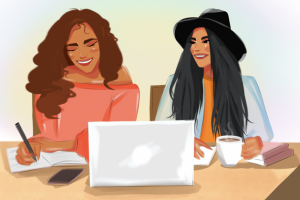 Сюжетная иллюстрация в стиле комикс