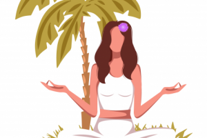 Векторная иллюстрация Йога/отдых