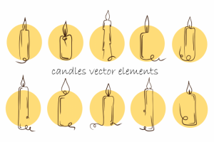 Векторные иконки/логотип "Свечи"
