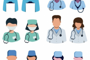 Векторная иконки (набор) Врач, медик