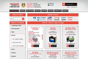 Exceltonners.ca Интернет магазин картриджей (Канада)