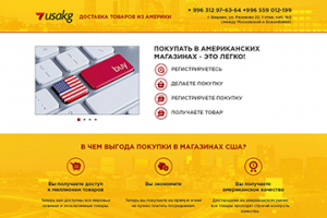 Лэндинг для службы доставки грузов из США