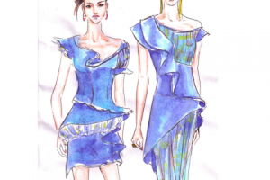 Эскизы платьев класса люкс