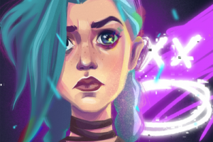 Арт персонажа сериала "Аркейн" - Джинкс