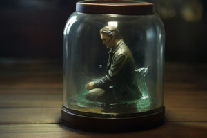 Человек в банке