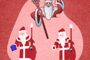 Дед Мороз, векторная иллюстрация