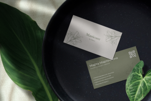 Дизайн визитки для мастера ногтевого сервиса